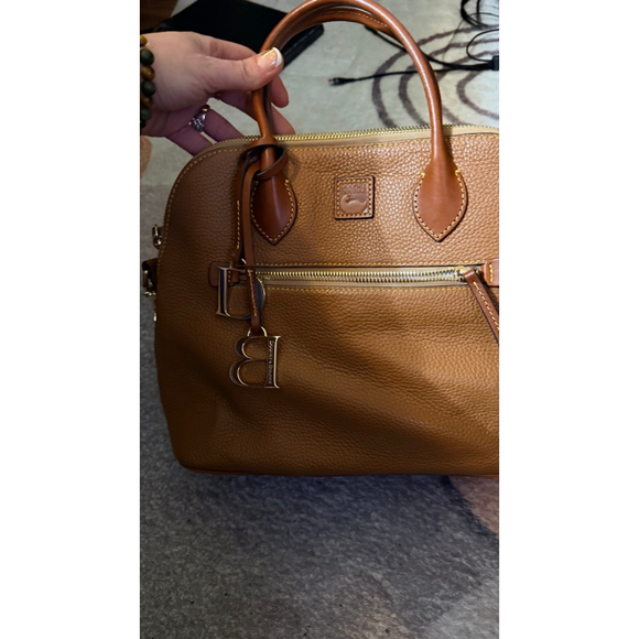 Women's Dooney & Bourke Brown Leather Satchel One Size - Picture 3 of 5
